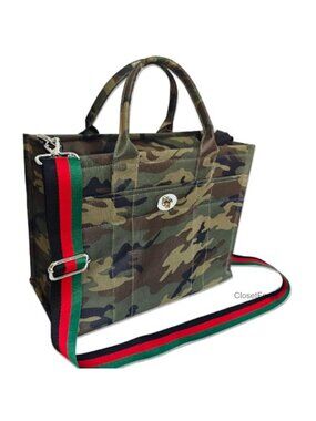 Canvas Tote Bag for Women, Zip Closure, Adjustable Crossbody Strap, Work &